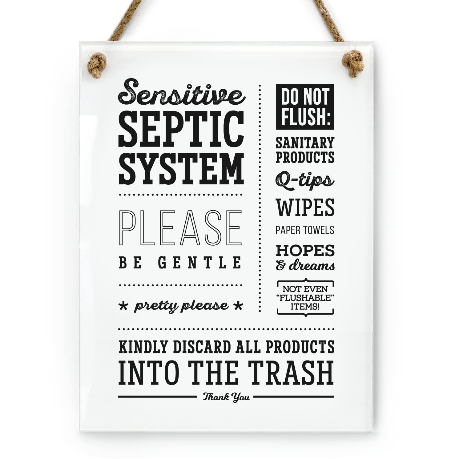 septic system bathroom sign: septic emergency